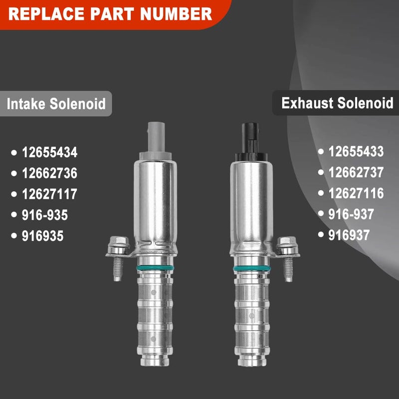 HY-SPEED Intake and Exhaust Camshaft Position Actuator Variable Valve Timing VVT Solenoid Compatible with 2013-2017 Chevy Malibu Impala Regal Canyon 2.0L 2.5L 12662736 12662737 - Image 3